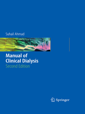 cover image of Manual of Clinical Dialysis